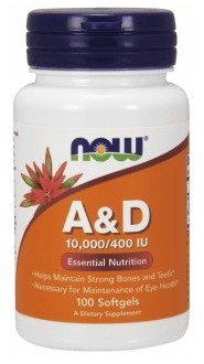 Now Foods Now Vitamin A&D 10000/400 IU 100 kaps.