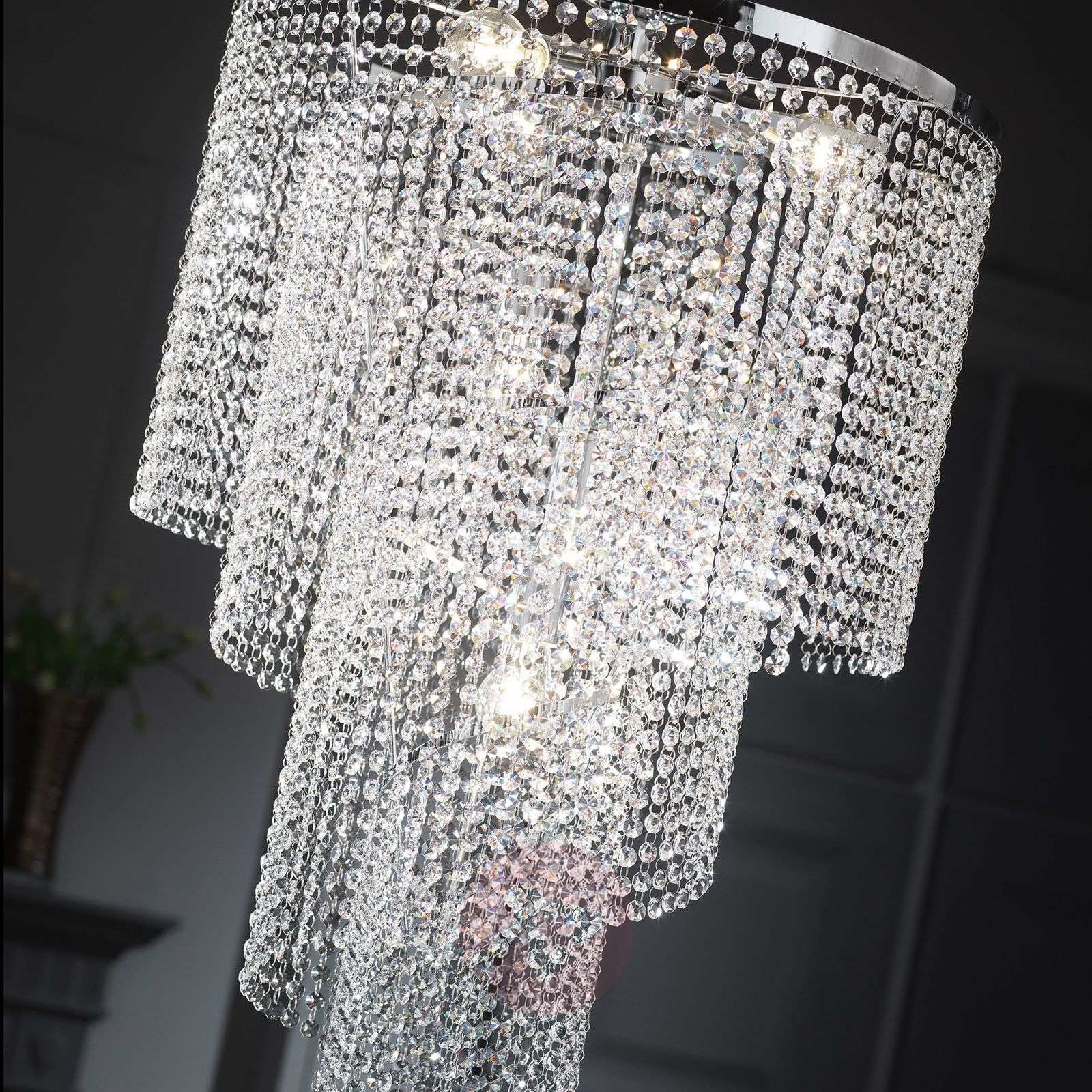 ONLI Lampa sufitowa Elica z kryształową spiralą  35 cm