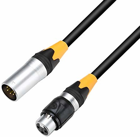 Adam Hall Cables DMX kabel 5-bieg. XLRm to 3-bieg. XLRf IP65 0,2m