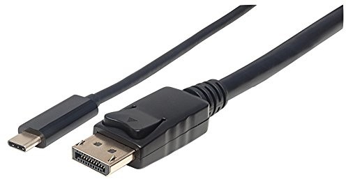 Manhattan 152471 USB typu C na kabel DisplayPort Adapter, kabel 1 m Czarny 152471