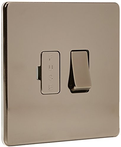 Grene BG Electrical BG elektryczna bezśrubowa płaska płytka przełączana złącza, czarny nikiel, 13 A FBN50-01