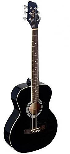 Stagg SA20A BLK audytorium gitara akustyczna z lipową górną, czarna, pełny rozmiar SA20A BLK