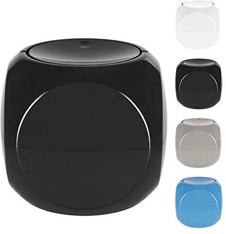 Spirella spirella Dice Black kosz na odpady, 1 L Bad, plastik, czarna, 14 x 14 cm 10.19164