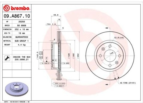 BREMBO 09.A867.10