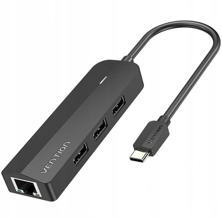 Vention Adapter/Hub Vention 3xUSB 3.0 + RJ35 TGPBB 5w1 0,15m 6922794751989
