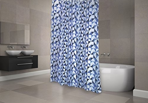 MSV cotexsa by MSV Premium Anti-przeciw pleśni materiałowa zasłona prysznicowa  anty-bakteryjne, można prać w temperaturze °, 100% wodoszczelna, z 12 pierścieni do zasłony prysznicowej  poliester, 