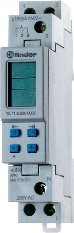 Finder Programator tygodniowy elektroniczny 12.71.0.024.0000 Programator tygodniowy elektroniczny 1CO 16A 24V AC/DC 12.71.0.024.0000 127100240000
