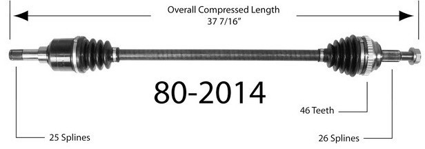 EMPI Półoś napędowa przednia prawa 80-2014