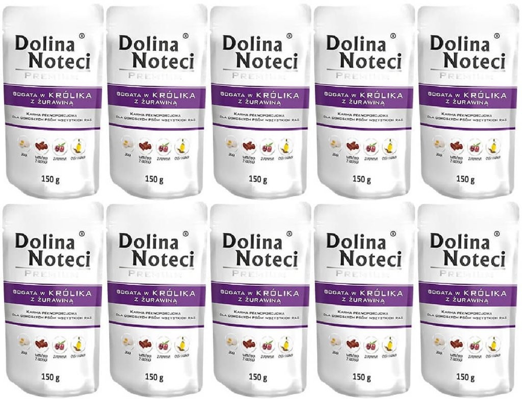 Dolina Noteci Premium Bogata w Królika z Żurawiną 10x150g