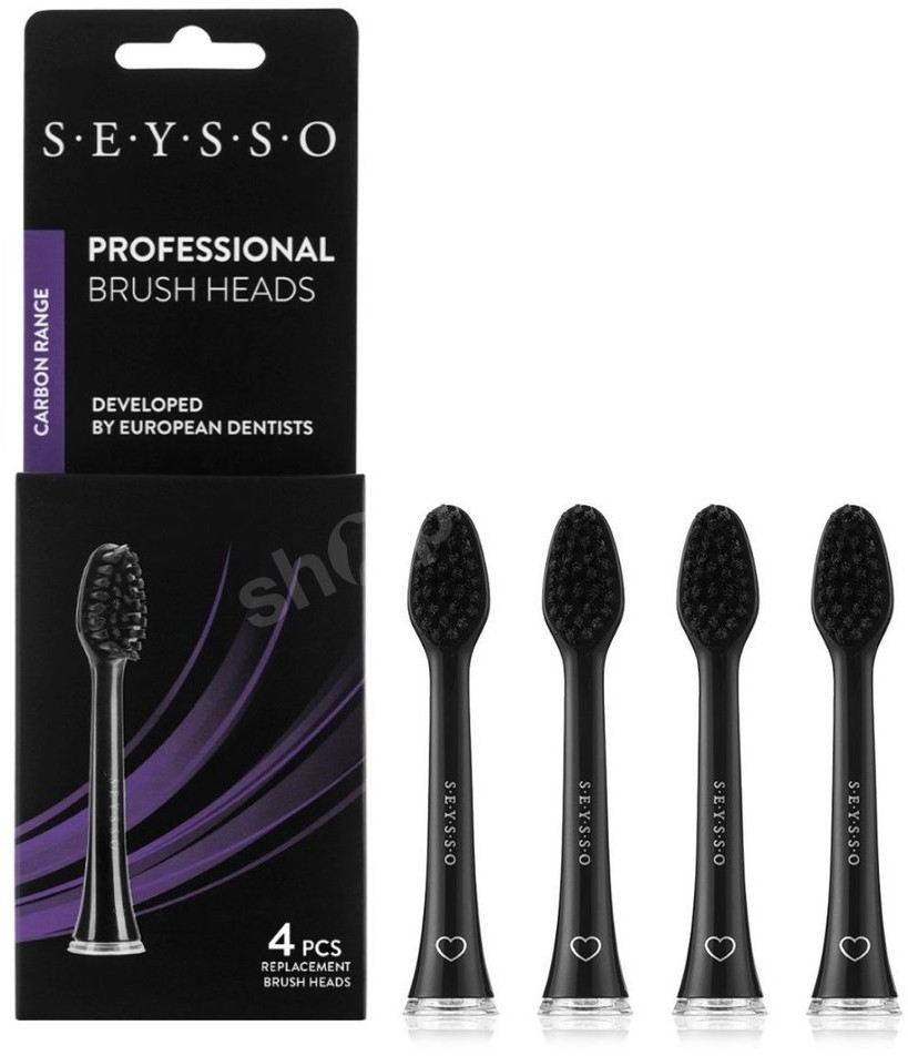 Seysso Carbon Professional Końcówki do szczoteczki sonicznej 4 sztuki