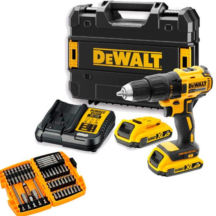 DeWalt WIERTARKO-WKRĘTARKA 18V 65NM DCD777D2T + ZESTAW BITÓW DT71702 DCD777D2T + DT71702