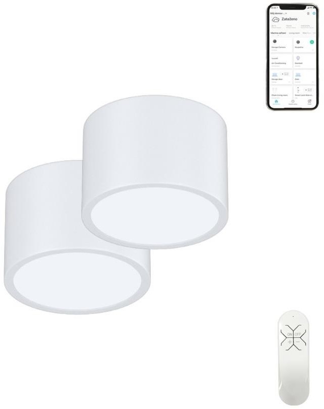 Immax Neo Immax Neo 07024L-15BD - Pack 2x LED Oświetlenie sufitowe RONDATE 2xLED/12W/230V ZigB