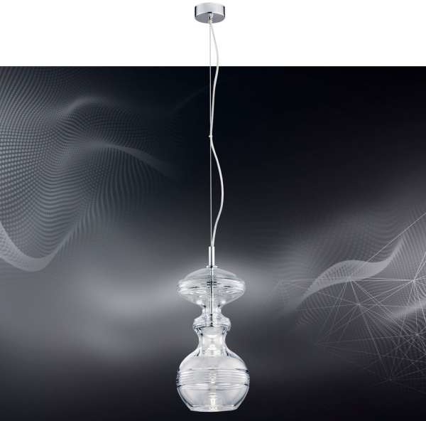 Argon LAMPA wisząca PARMA 3799 szklana OPRAWA zwis LED 8W glamour przezroczysty 3799