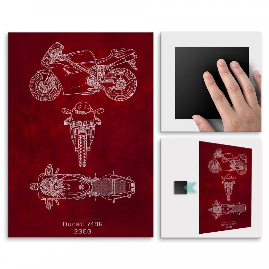 Pix4home Plakat metalowy Ducati 748R Projekt Scarlet M POS-M-02777