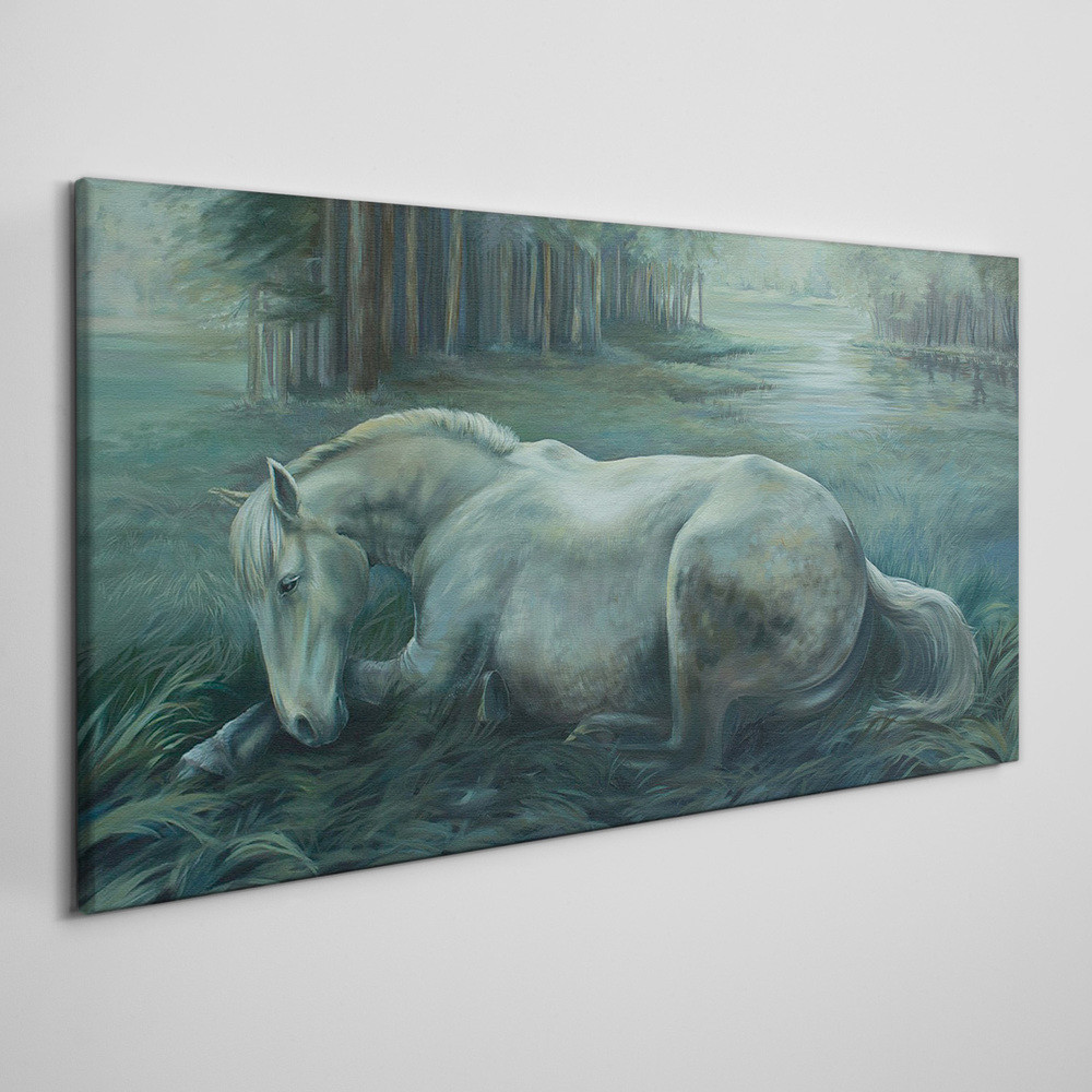 PL Coloray Obraz na Płótnie las koń przyroda 100x50cm