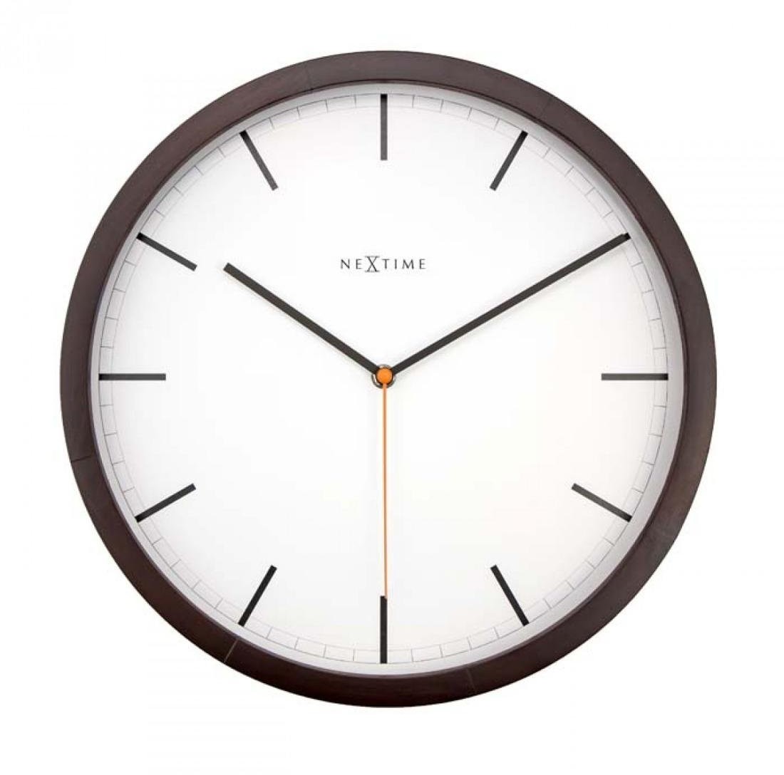 Nextime Zegar ścienny Company Wood, brązowy