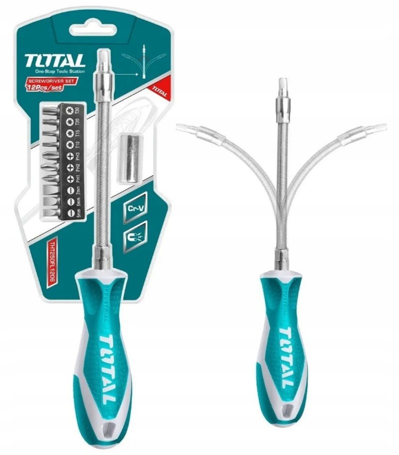 Wkrętak Elastyczny 150mm z Bitami Torx Ph Płaskie