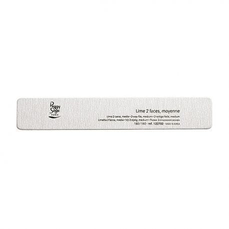 Peggy Sage 2-Way Nail File Zebra Medium Dwustronny pilnik do paznoki prostokątny 180 180 Zebra Peggy Sag