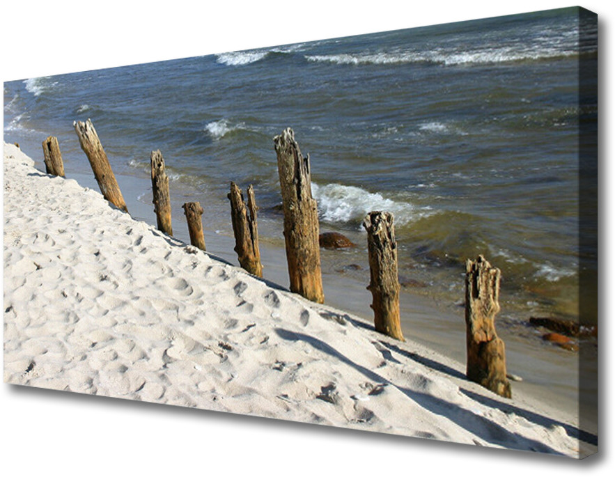 PL Tulup Obraz na Płótnie Plaża Morze Krajobraz 120x60cm
