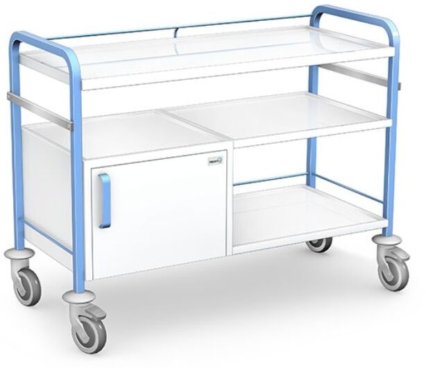 Ztm Tech-med STKO-04/E ST stolik-wózek zabiegowy z blatami i szafką STKO-04/E ST