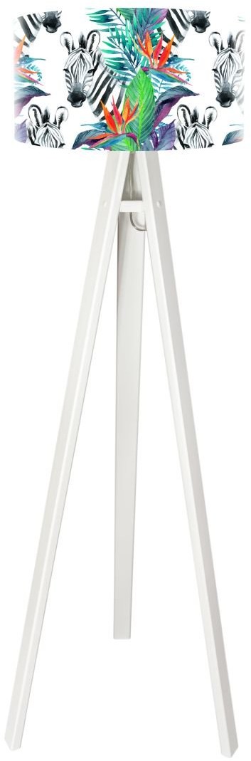Macodesign Lampa podłogowa Zebra tropiku tripod-foto-414p-w, 60 W