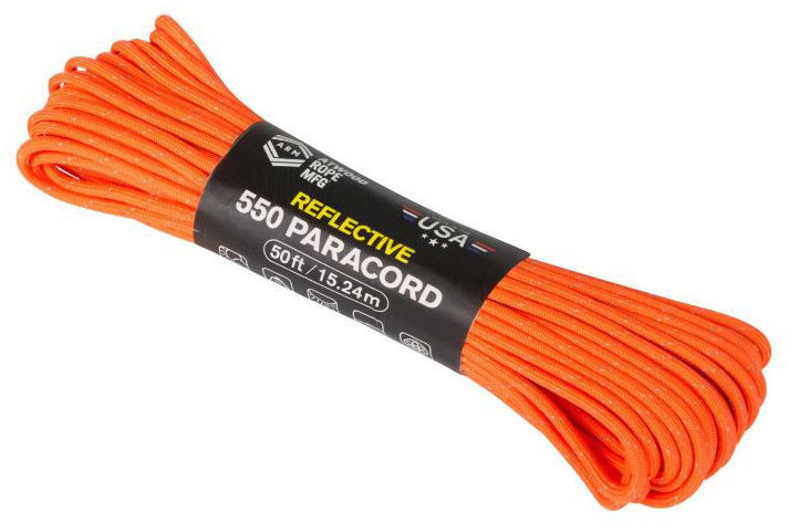 Paracord Linka Atwood Rope MFG 550 Reflective 15 m - Neon Orange (CD-PR5-NL-0P) H CD-PR5-NL-0P