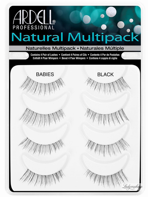 ARDELL ARDELL - Natural Multipack - Zestaw 4 par rzęs na pasku - BABIES BLACK ARDBA