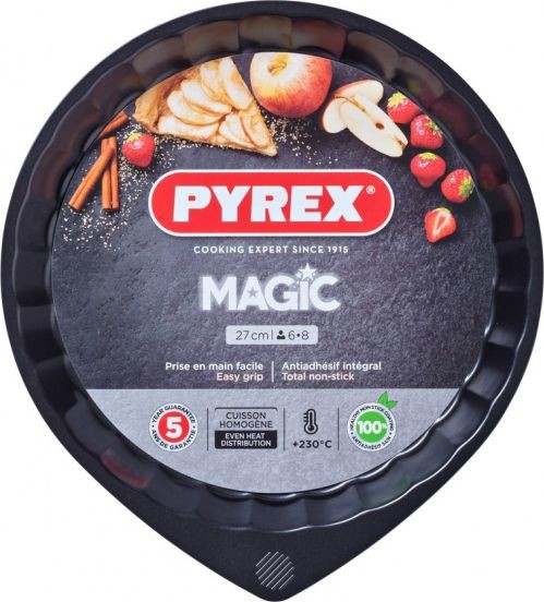 Pyrex forma do ciasta Magic 27 x 3 cm stal czarna twm_557423