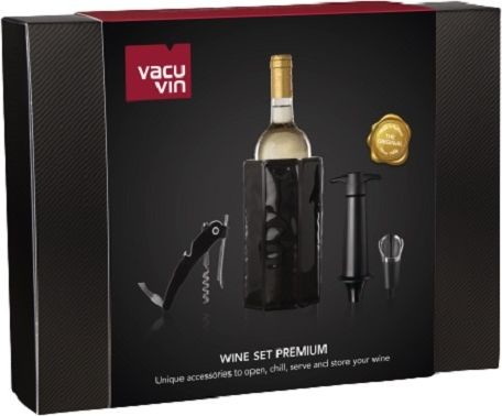 Vacu Vin akcesoria do wina premium steel black 4-częściowy twm_998878