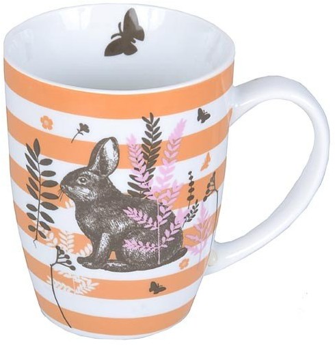 Kubek ceramiczny, pomarańczowy, 11x8,5 cm