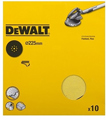 Dewalt DeWALT tarcza szlifierska 225 MM K80 Velcro 9-L, 10 ST, dt3169-QZ DT3169-QZ