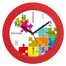 Atrix Zegar naścienny kolor puzzle ATE98105PE
