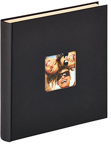 Walther Fun album na zdjęcia w 33 x 34 cm 50 białych stron samoprzylepna Buchalbum, czarny SK-110-B