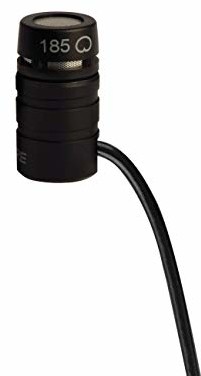 Shure WL185 kardioidalny mikrofon kondensatorowy ze złączem TA4F/TQG do użytku z systemami bezprzewodowymi czarny WL185