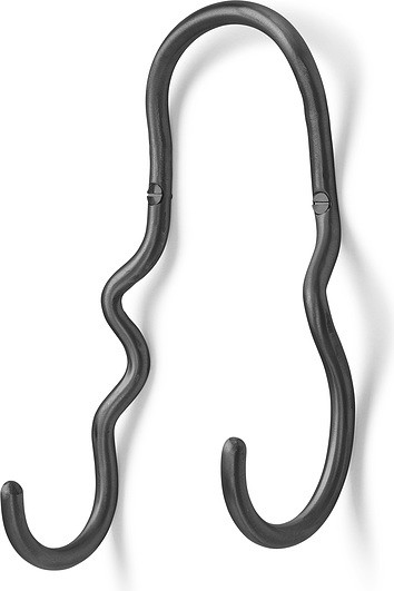 Ferm Living Wieszak Curvature czarny mosiądz podwójny 1104263715