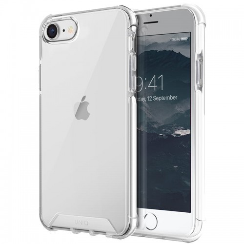 UNIQ Etui Uniq Combat iPhone SE 2020 / 8 / 7, Przezroczysto-białe 8886463673577