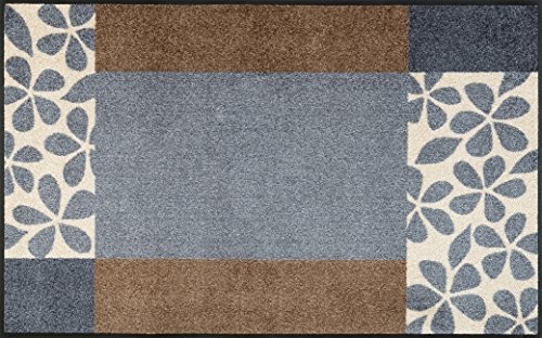 Wash&Dry Wycieraczka wash + dry florita z Szary wzór (może być suszona), szary, 75 x 120 cm 064565