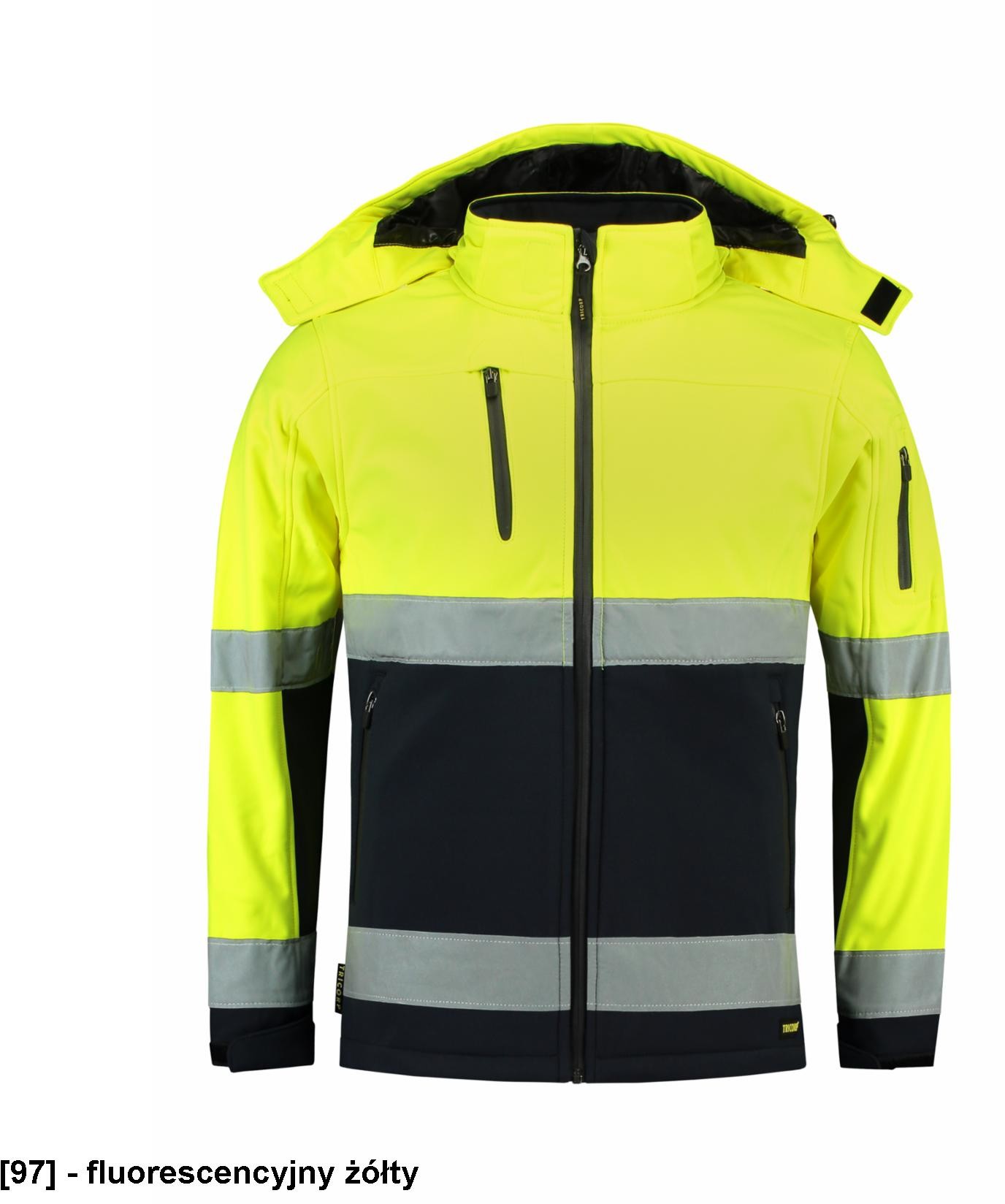 ADLER TRICORP Bi-color EN ISO 20471 Softshell T52 - Softshell kurtka unisex, 300 g/m, 100% poliester - M-4XL Bi-color EN ISO 20471 Softshell T52