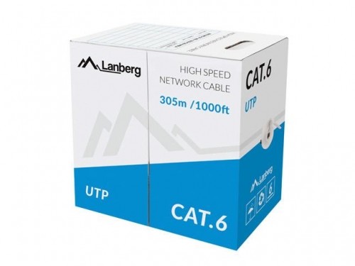 Lanberg Kabel UTP kat. 6 305M drut CCA LCU6-10CC-0305-S