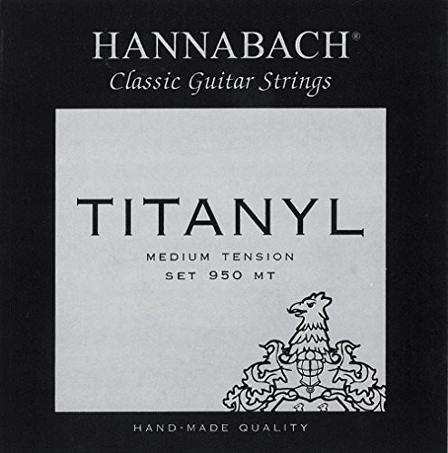 Hannabach Klassik Gita rrensaiten Serie 950 Medium Tension titanyl G3