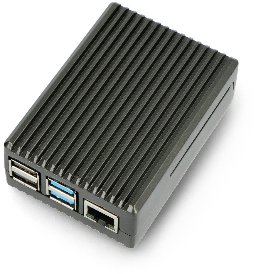 Raspberry Pi OEM Obudowa do 4B - z wycięciami - aluminiowa - grafitowa DNG-18743