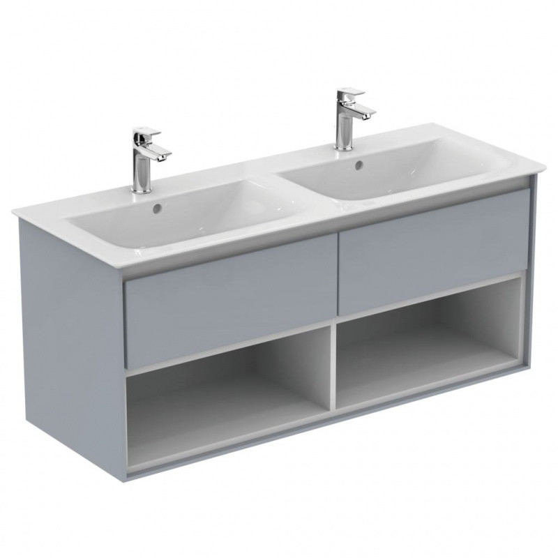 Ideal Standard Connect Air Szafka pod umywalkę 120x51,7x44 cm jasnoszare drewno/biała mat E0829PS