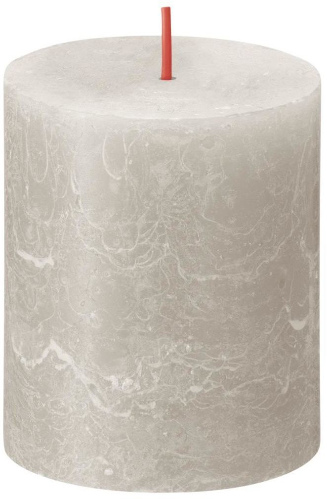 Bolsius Świeca pieńkowa Rustic Shine szara wys. 8 cm