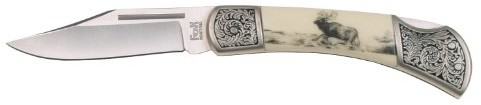 MFH nóż składany Jaeger, z uchwytem ozdoba, biały 44853