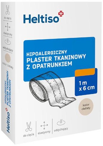 MEDICINAE SP. Z O.O. Heltiso plaster tkaninowy z opatrunkiem 1m x 6cm 1 sztuka 9098426