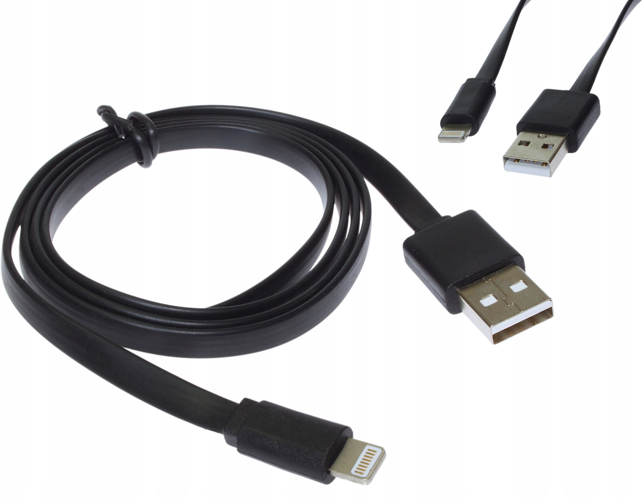 Kabel Płaski Usb - iPhone Lightning 1 m Ładowarka