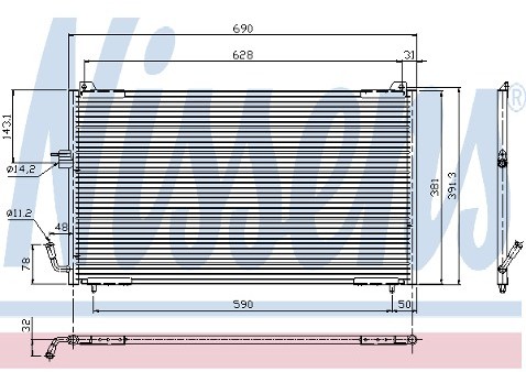 NISSENS Skraplacz, klimatyzacja 94530