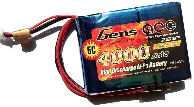 Gens Ace TATTU 4000mAh 7.4V 5C RX Gens Ace odbiornikowy B-RX-4000-2S1P