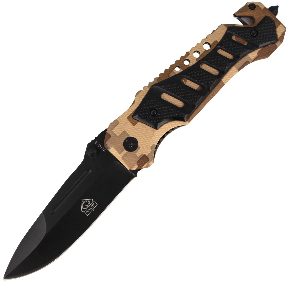 Zdjęcia - Nóż / multitool Puma  Nóż ratowniczy Solingen Camo Rescue Folder - 306312 