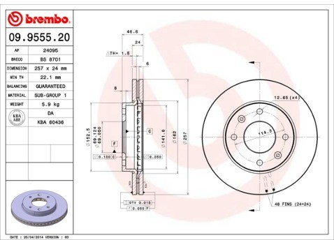 BREMBO 09.9555.20